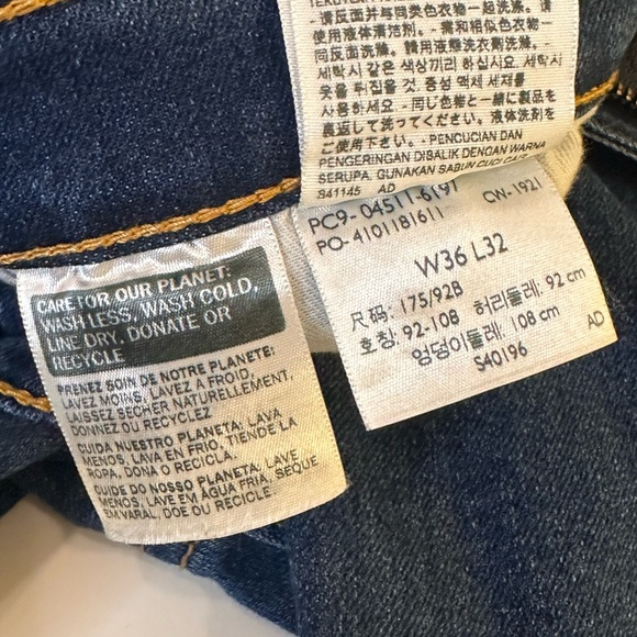 🌟HP🌟Levi’s 511 Slim Fit Medium Blue Denim Jeans 36 x 32 Sustainably Made - Picture 6 of 9